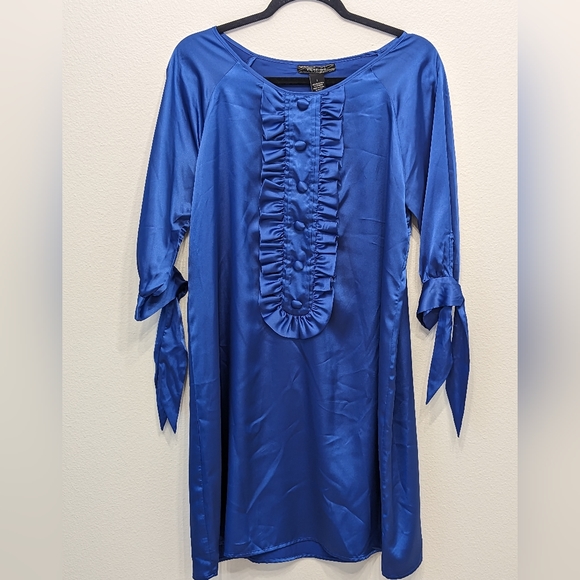 Vertigo Paris Dresses & Skirts - Vertigo Royal Blue Satin Dress NWT